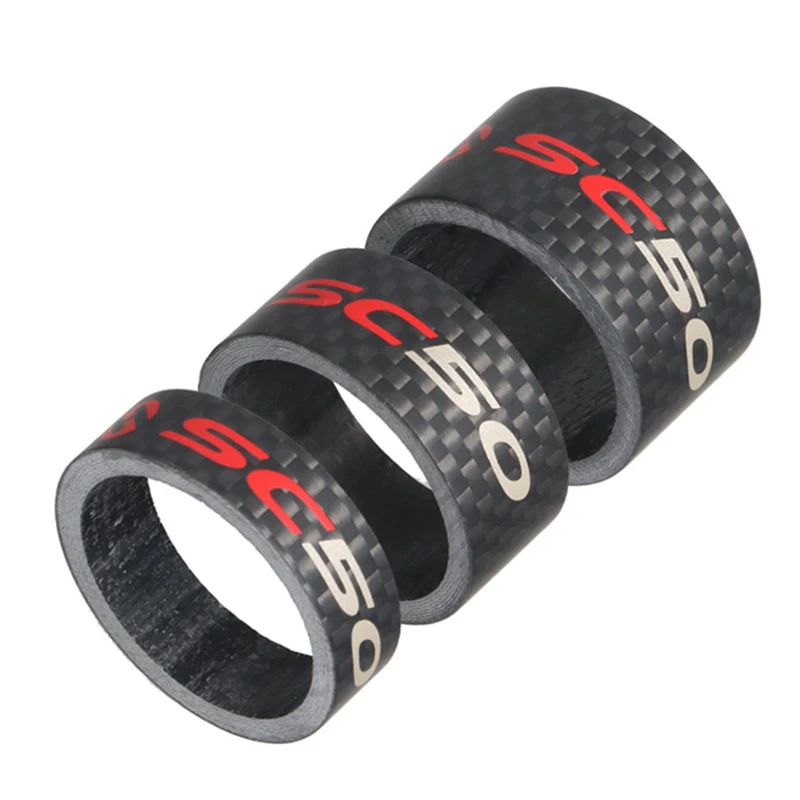 3Pcs/set Full Carbon Bicycle Front Fork Washer 2mm Anti-mechanical Fatigue Front Headset Spacers 10mm 15mm 20mm bicycle accessor