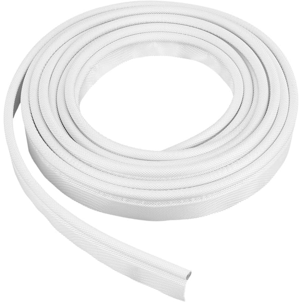 5.5 Yards White Awning Rail Piping 8mm Double Flap Awning Tent Piping Insert with Solid PVC Core for Rv Tarps Camping Tent