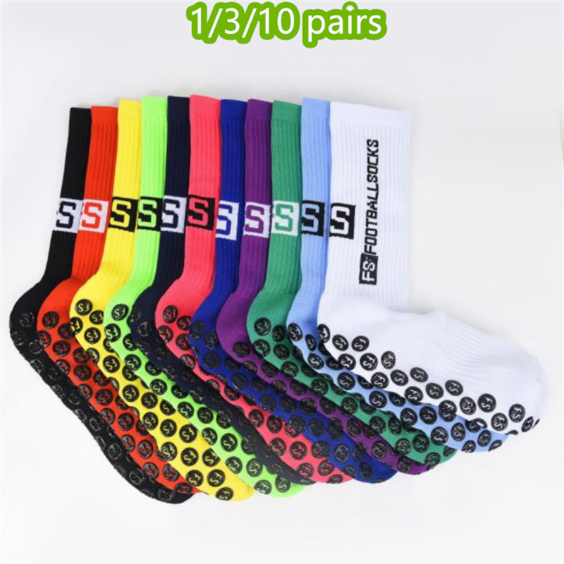 1/4/8 Pairs Shockproof Athletic Grip Socks Men Women Cycling Running Football Socks