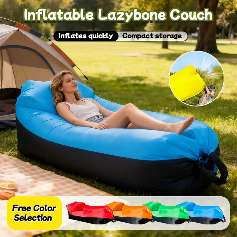 Multi-color Outdoor Inflatable Lazy Sofa Portable Air Lounge Chair Camping Travel Beach