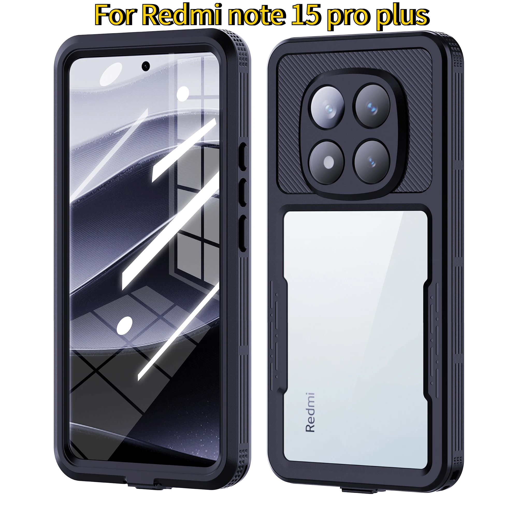 360° Full Protection Waterproof Shockproof Armor Case for Redmi Note15 Pro Plus 15 14 13 Pro Heavy Duty Anti-drop Phone Cover