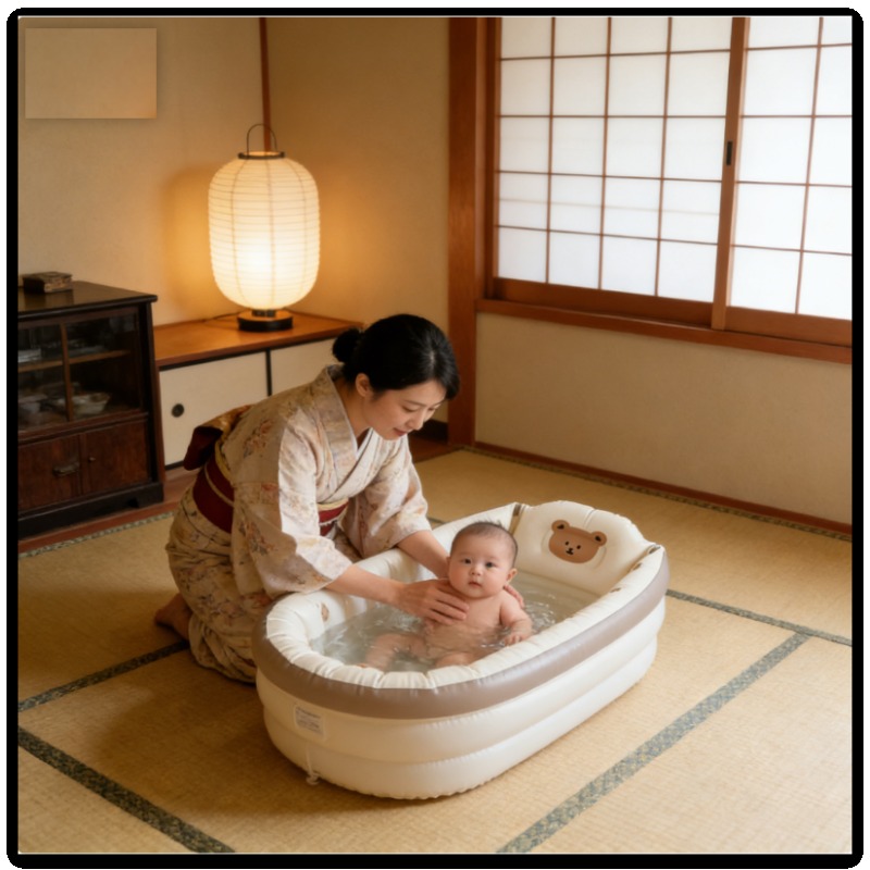 Non Slip Portable Baby Bath Tub Foldable Inflatable Swimming Pool For Kids Infant Bathtub