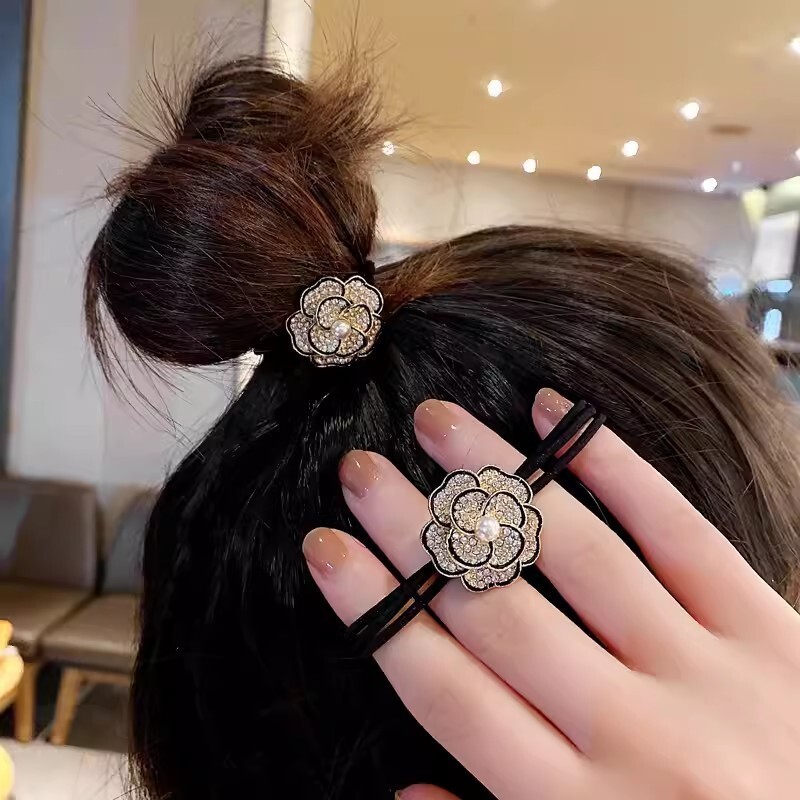 1 Piece Cute Rose Elastic Hair Bands for Girls Women Hair Accessories
