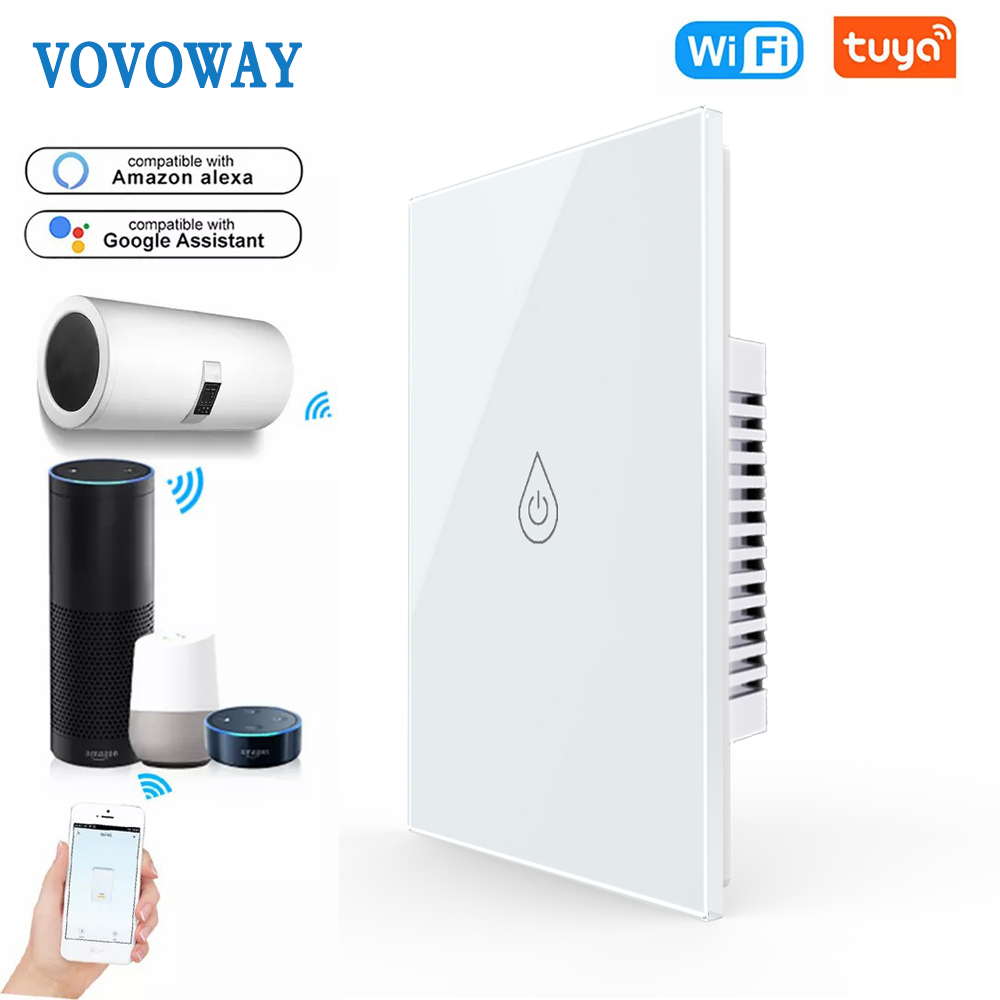 US Standard Tuya WiFi Smart Water Heater Boiler Switch 20A 40A Touch Timer Switch 2000W 4000W Voice Control Alexa Home