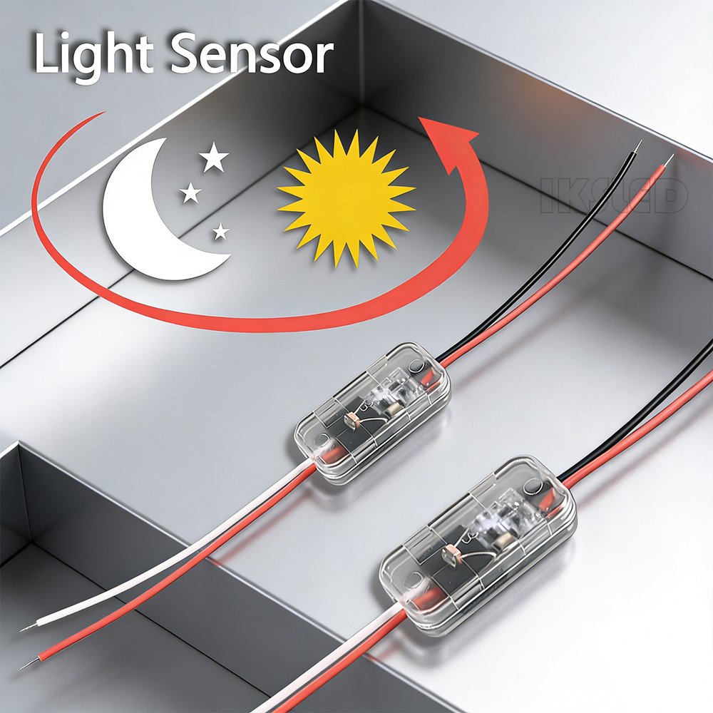 Daylight Sensor Switch 5V 12V 24V 5A Smart Light Switch for LED Strip Automatic Light Control Switch Dusk-to-Dawn Sensor lightify