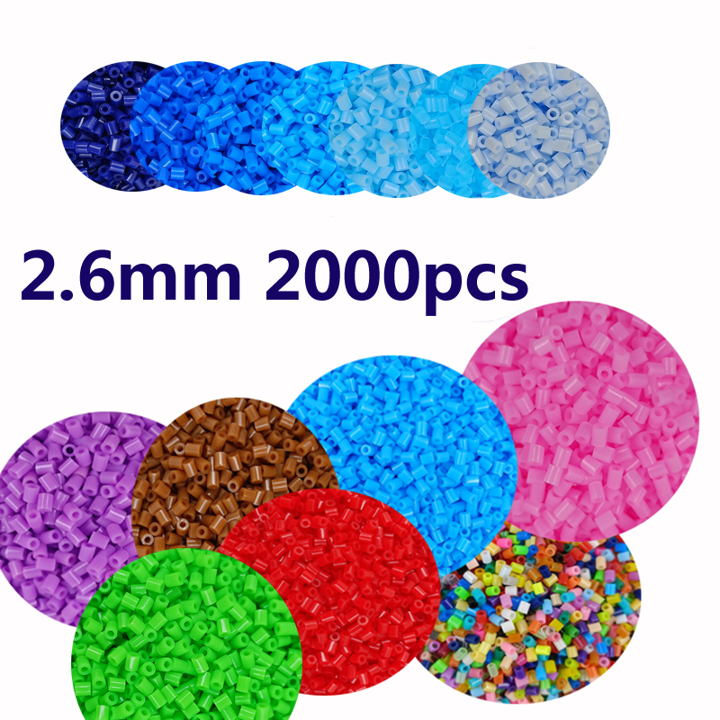 Fuse Beads 2000pcs 2.6MM 3D Pixel Puzzle Mini Iron Beads Handmade Crafts Decor DIY Make Puzzle High Quality Melting Beads