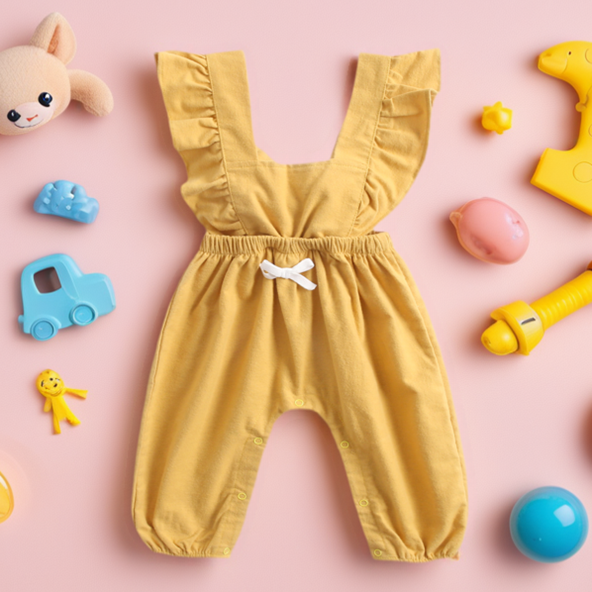 Sanlutoz Cute Spring Cotton Autumn Baby Girls Rompers Princess Infants Jumpsuits Clothing Solid