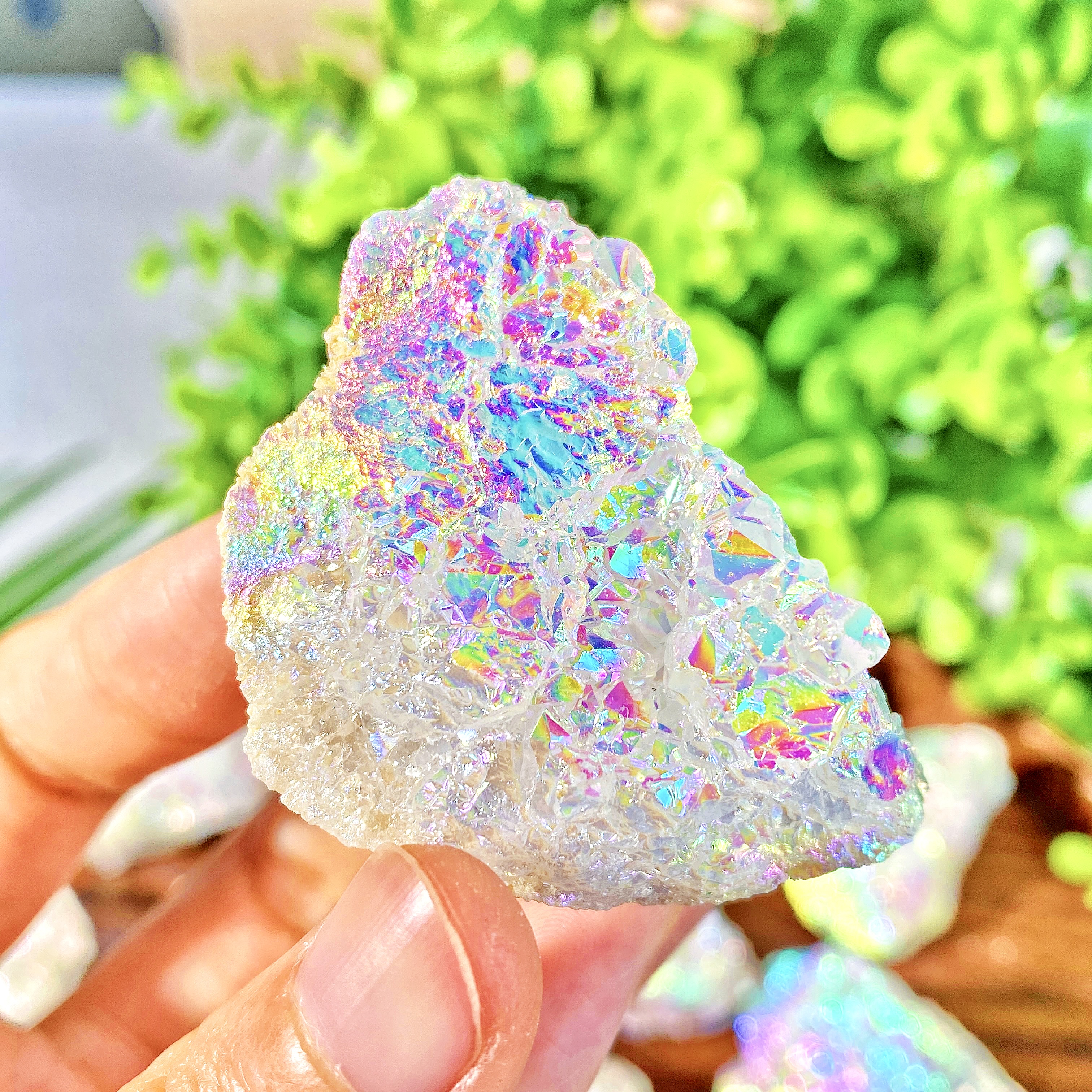 1PC High Quality Aura Clear Quartz Raw Stone Natural Crystal Raw Stone,Gemstone Jewelry,Glitter, Healing crystal, Birthday