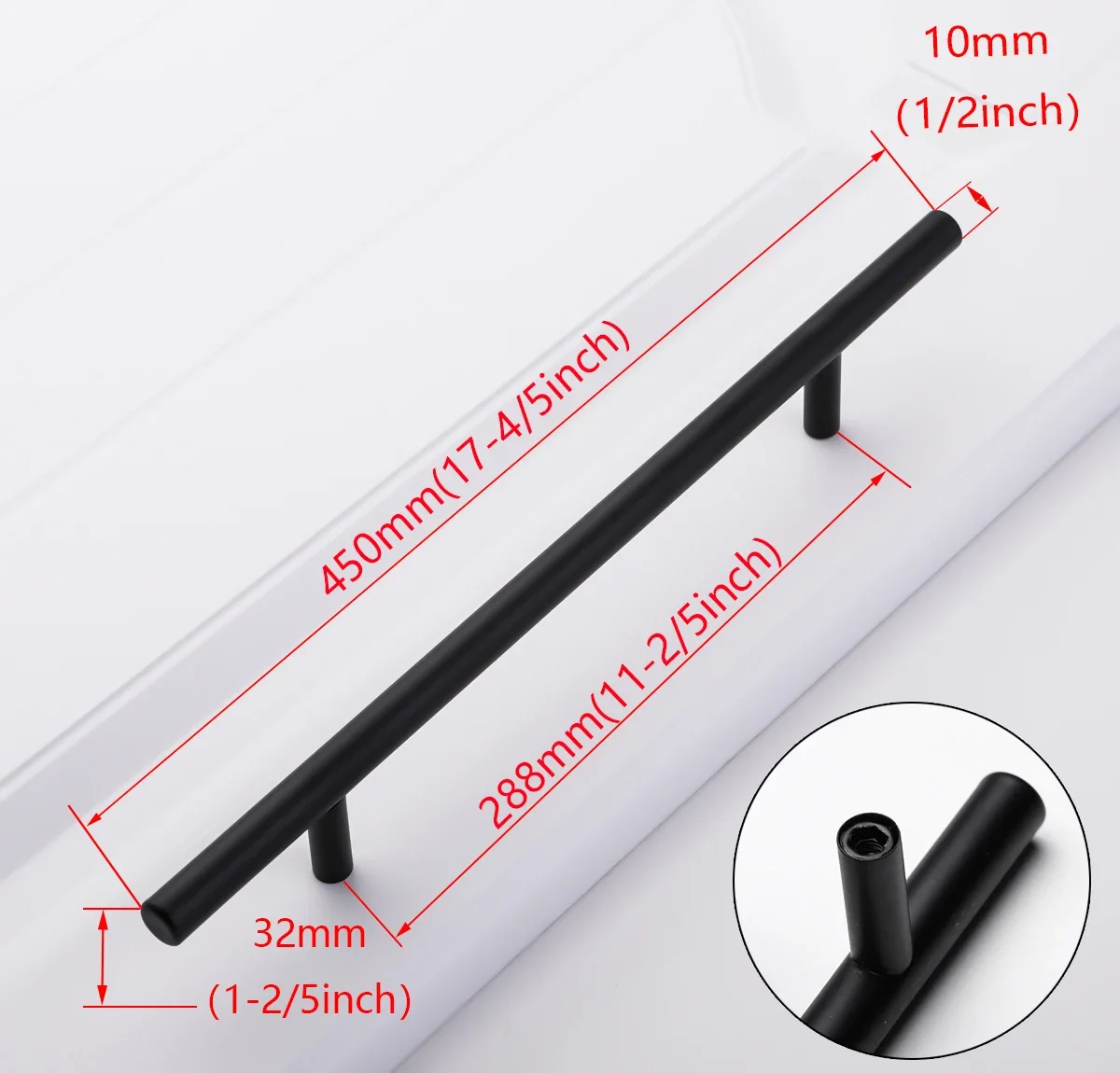 Furniture Handles Wardrobe Door Pull Stainless Steel Drawer Handle T Bar Straight Kitchen Long Cabinet Closet Knob Silver