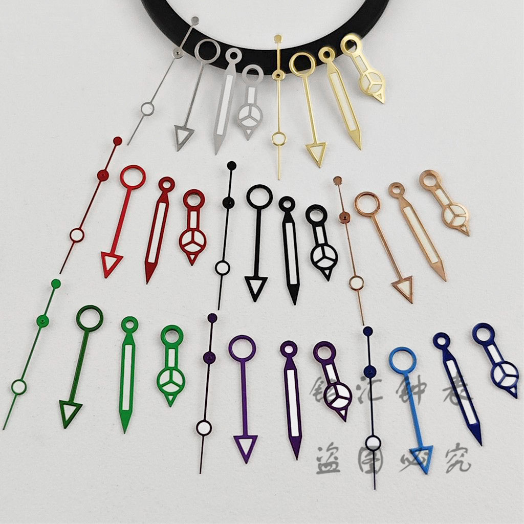 NH34 SUB GMT Hands Diver Aiguille Needles 4 Pins Green Luminous Silver Gold Black Watches Pointer for NH35 NH34A 4R34 Movement