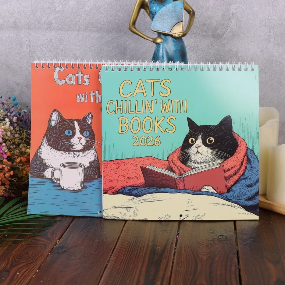 2026 Cute Cat Wall Calendar 12 Monthly Hanging Calendar Family Planner Organizer Home Decor