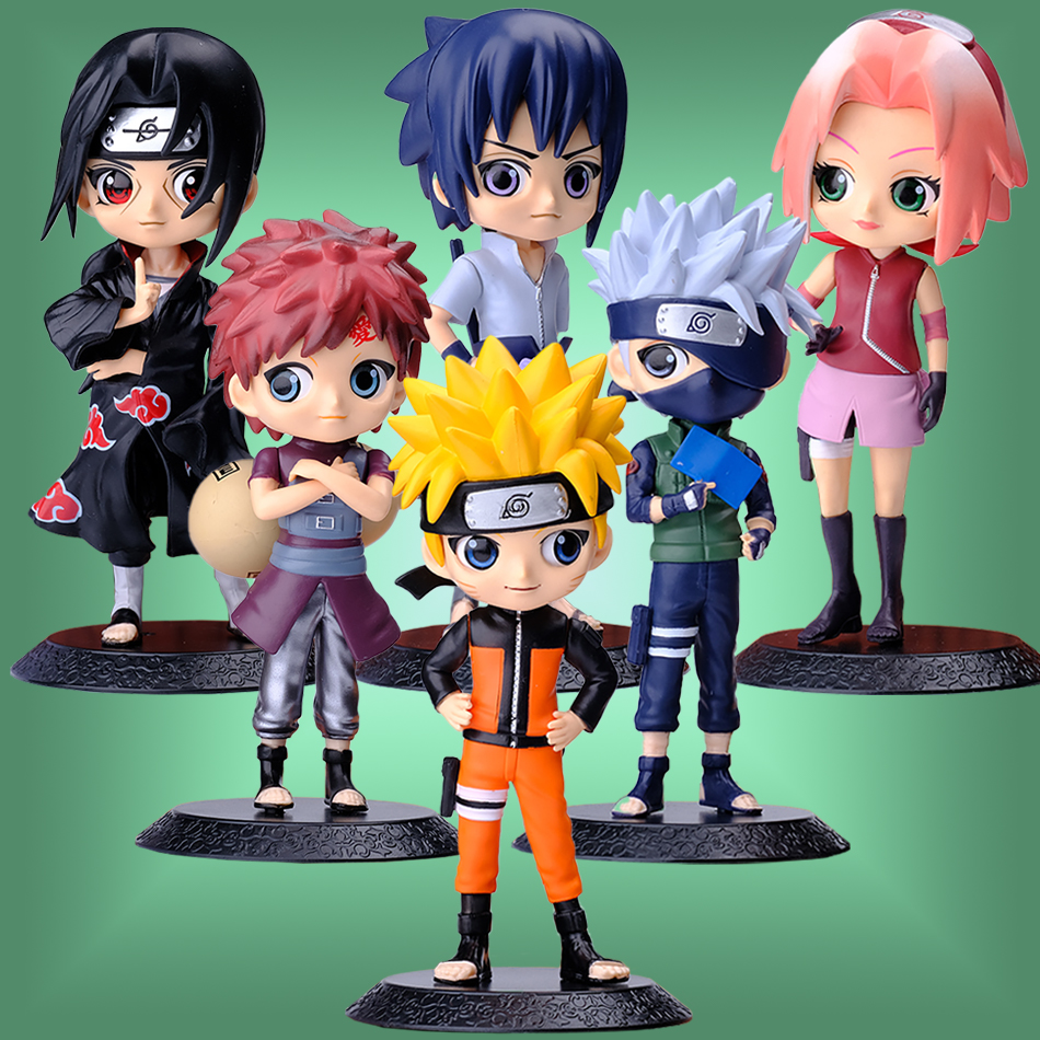 15cm Anime Naruto Figure Kawaii Uzumaki Hatake Kakashi Gaara Uchiha Sasuke Qposket Figural PVC Model Toys Collect