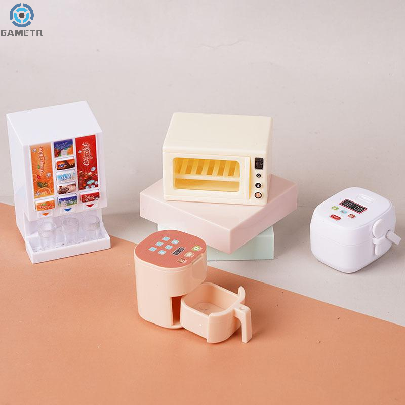 Mini Dollhouse Kitchen Appliances Simulation Model - Air Fryer, Rice Cooker, Oven, Beverage Machine (1/12 Scale)