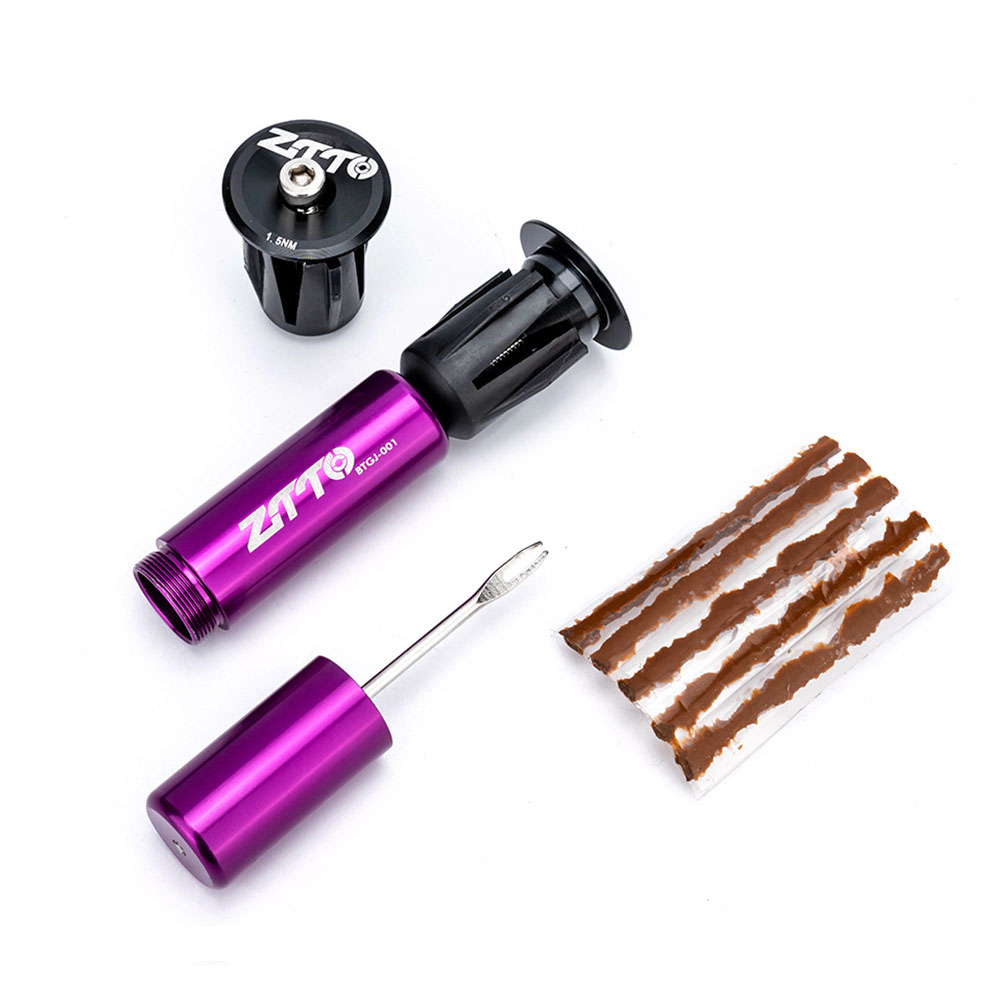 ZTTO Bike Tire Repairing Kit Tubeless Tire Plug Tool Fix Flat Puncture with 5 Strips for MTB Mountain Road Bike