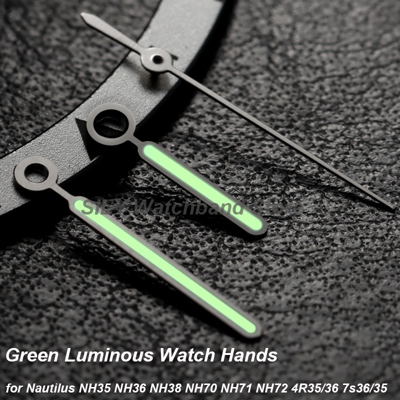 for Nautilus NH35 NH36 NH38 NH70 NH71 NH72 4R35/36 7s36/35 Green Luminous Watch Hands Movement Pointers Watch Needles Accessory