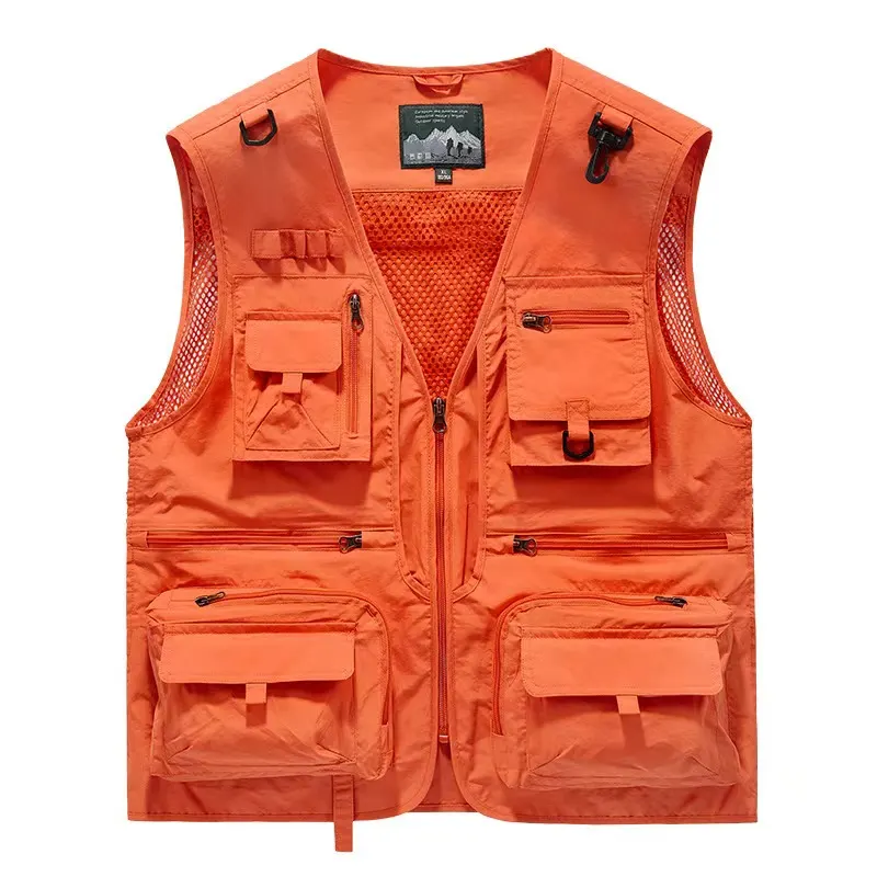 2026 CS Game Summer New Men US Hiking Fishing Vest Mens Photographer Waistcoat Mesh Cargo Sleeveless Jacket Tool Vest