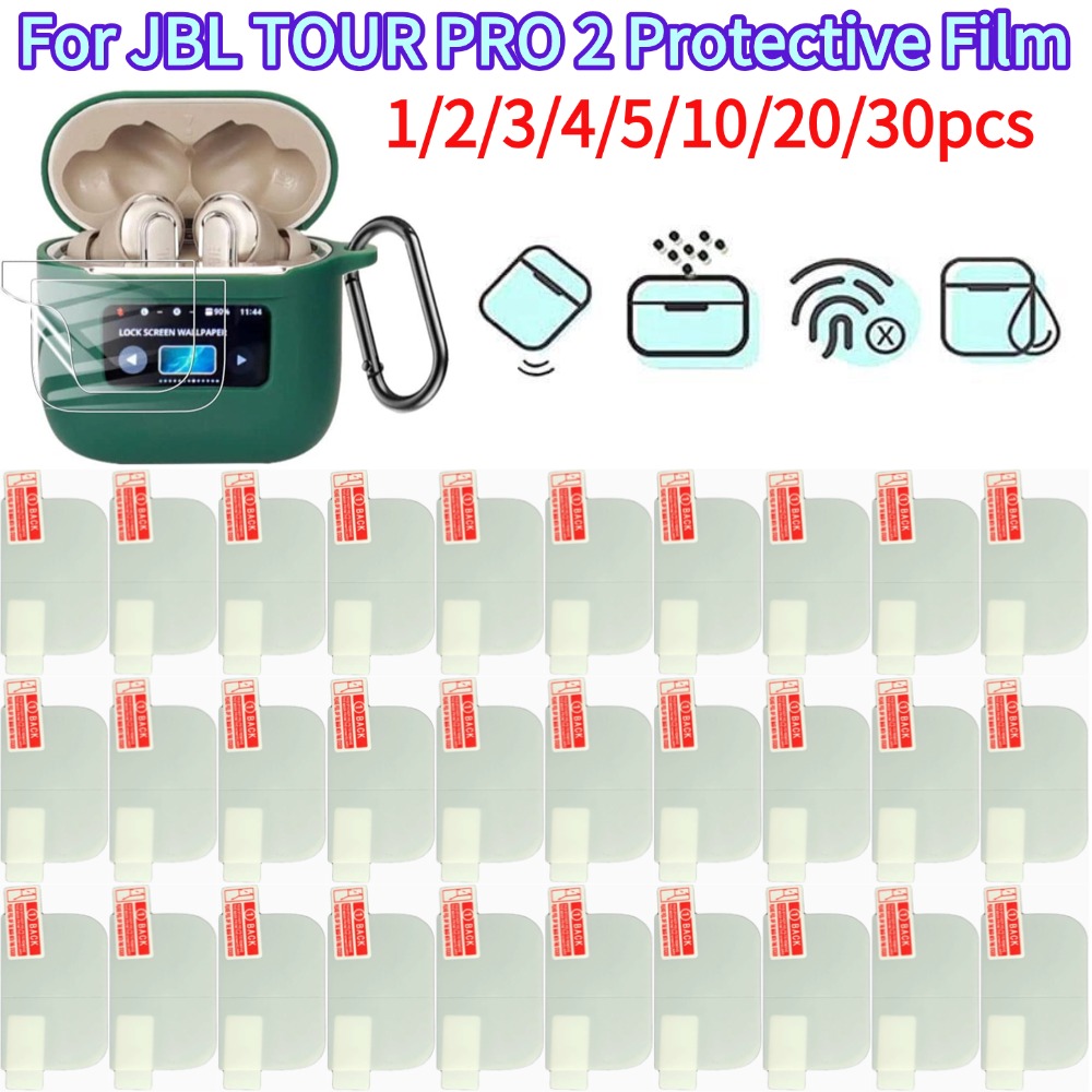Soft Film Screen Protector for JBL TOUR PRO 2 HD TPU Clear Film For Earbuds Charging Case Shockproof Anti-scratch Protect Sleeve