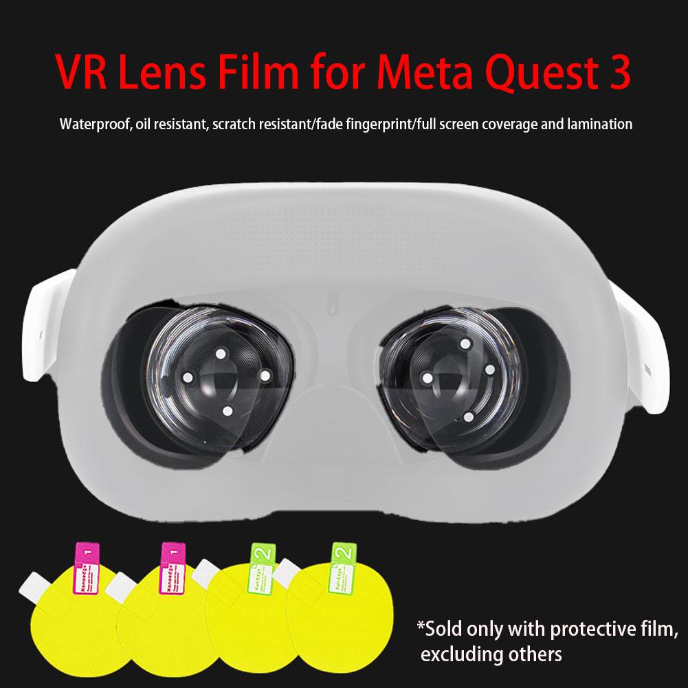4pcs/2pair Lens Protective Film For Meta Oculus Quest3 VR Glasses Anti-Scratch VR Headset Helmet Lens Film Accessories