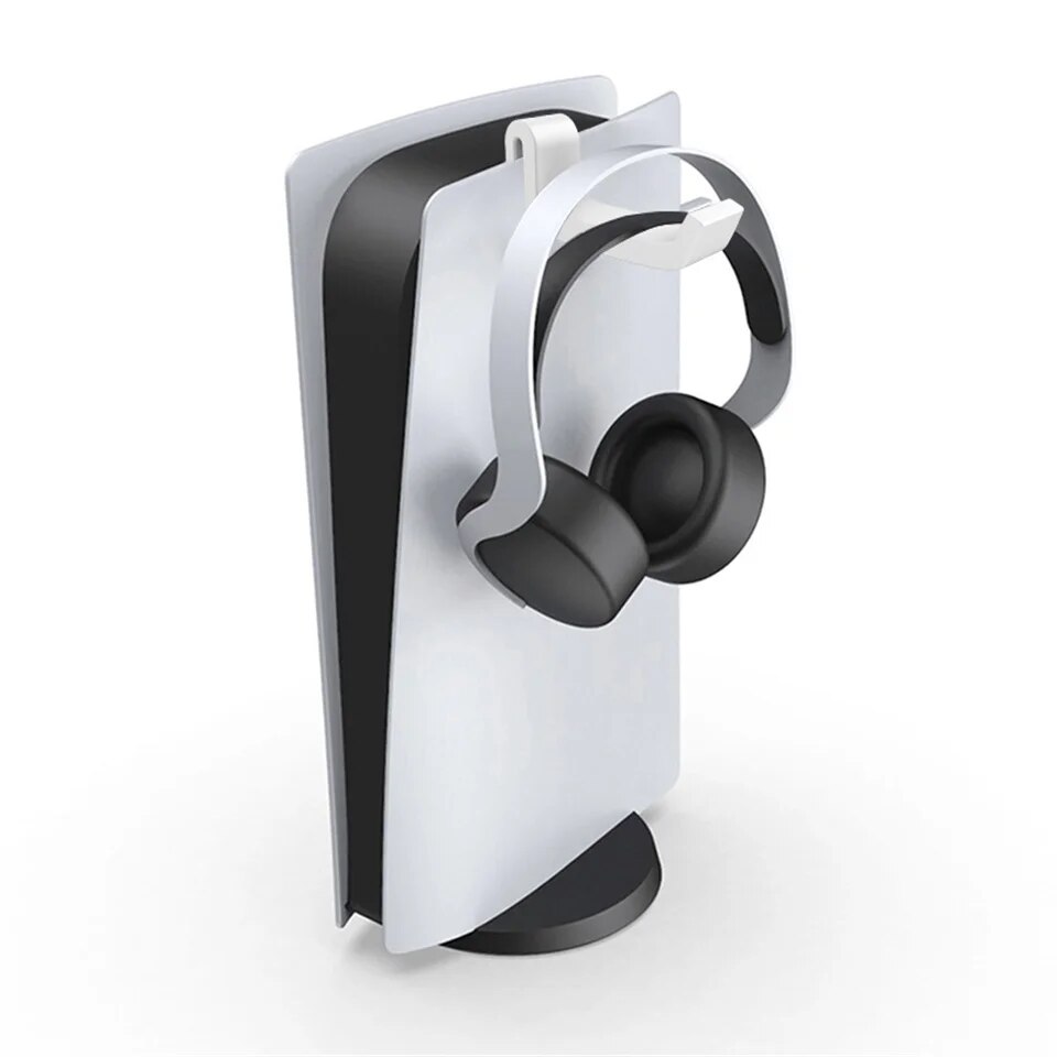 2PCS/Pack P5 Headset Holder Stand for Playstation 5 Console Gaming Headphone Hanger with Widen Hook for PS5 Controller