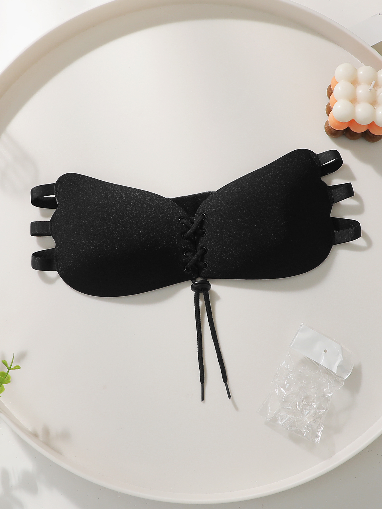 Front Closure Push Up Bra for Women bra Invisible Seamless Strappy Design black Lingerie Date Night J051