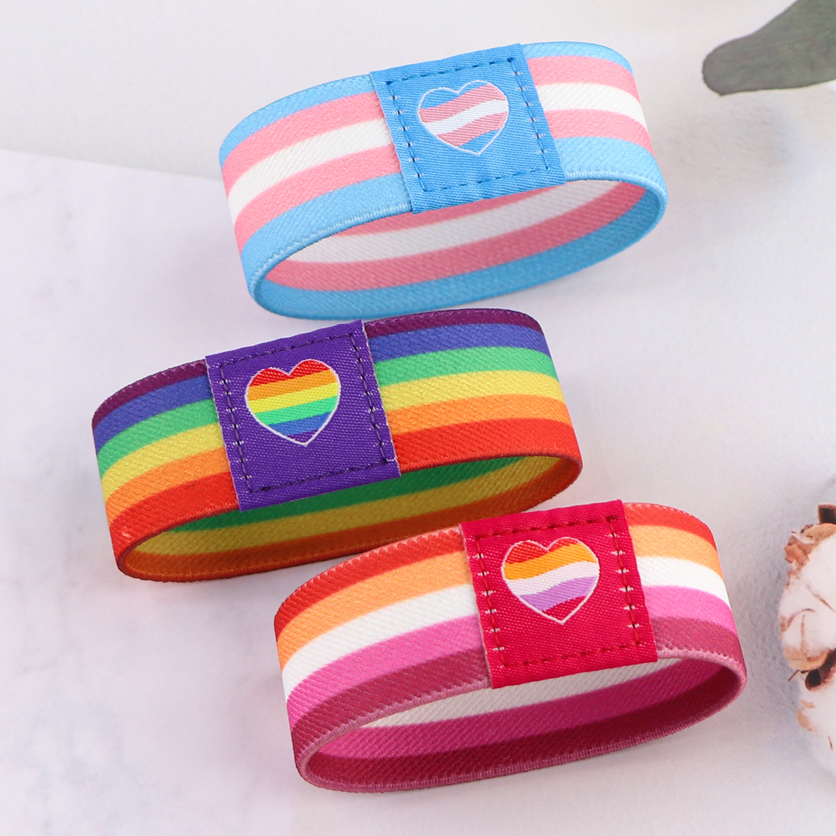 Rainbow Elastic Wristband, Sports Elastic Wristband, Washable, Simple Colorful Elastic Wristband, Elastic Breathable Sports Sweatband, Soft Polyester Fiber Yoga Wristband, Sports Accessories