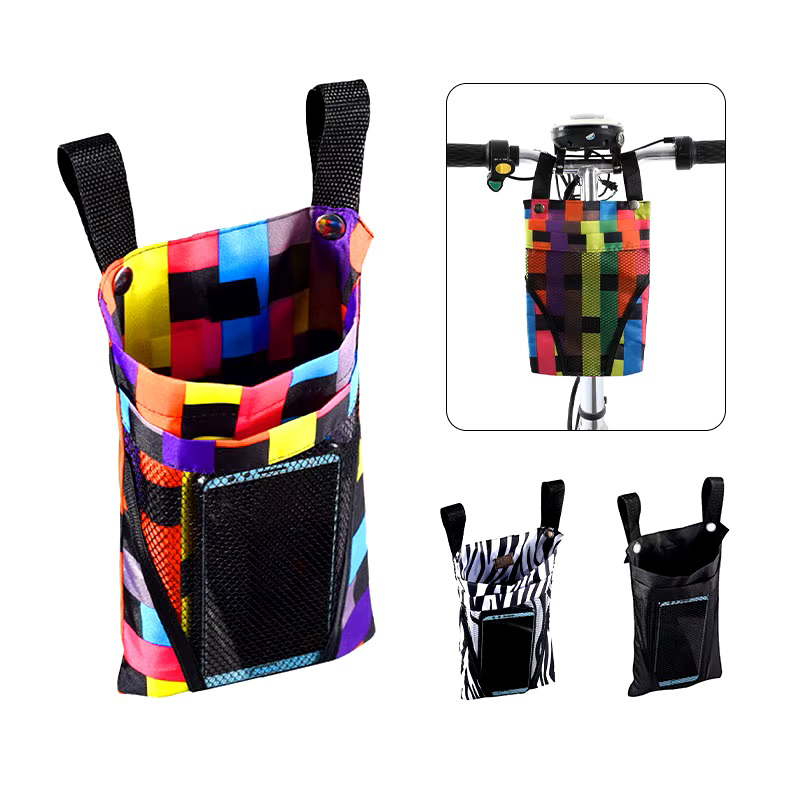 Bicycle Storage Bag Detachable Basket Front Handle Large Capacity Pocket Bicycle Motorcycle Mobile Phone Bag Accessory