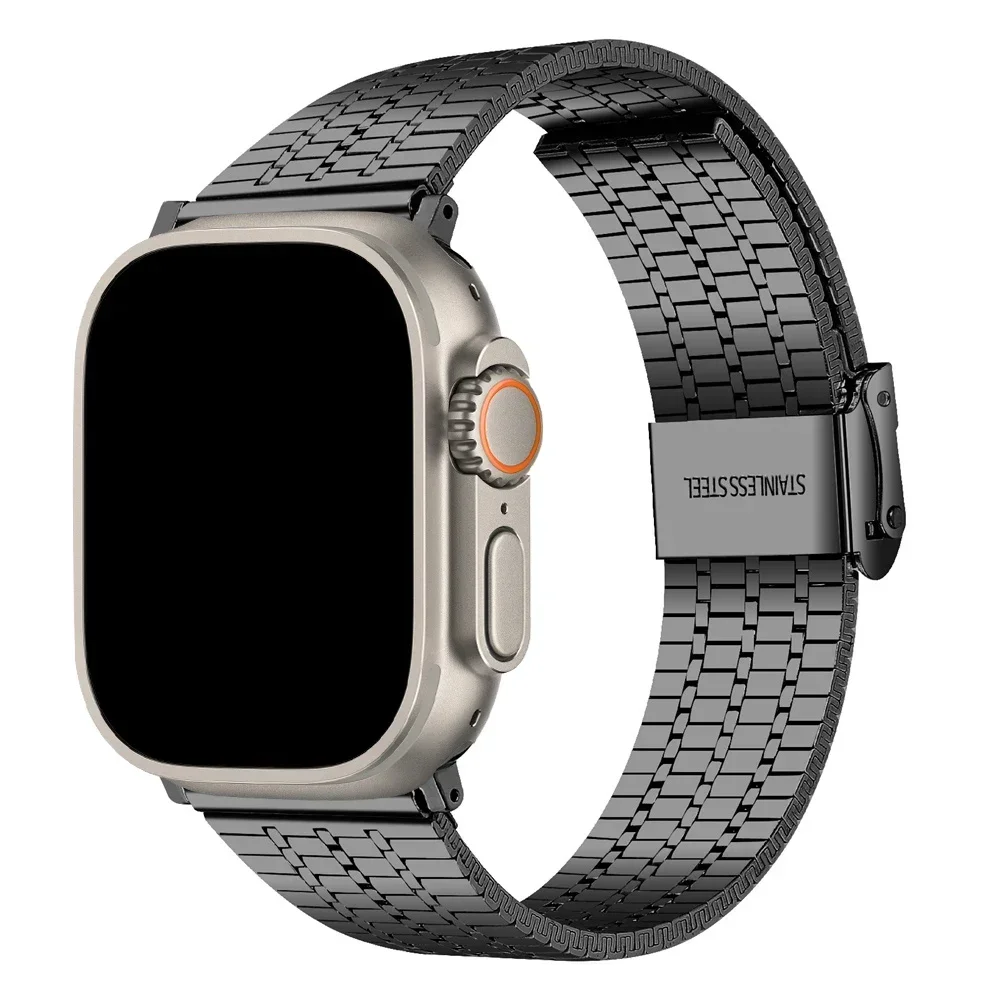 Link Bracelet for apple watch 10 9 8 7 45 41mm SE 6 5 4 44 40mm band Stainless Steel strap iwatch ultra 49mm 3 45 42 38mm bands