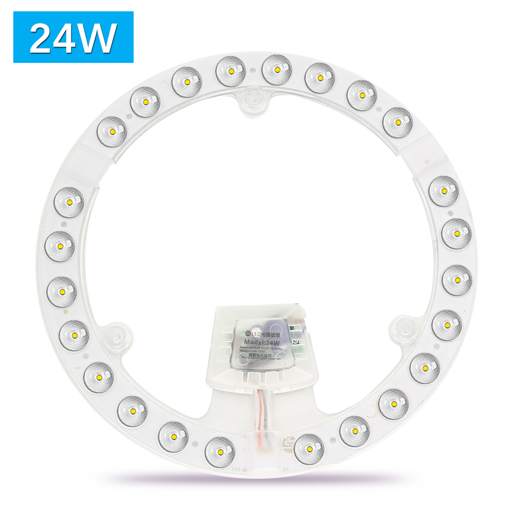 220V LED Ceiling Lamp Panel Replacement Module 24W Circular Light Board 6000K/4000K for Ceiling Fan Lights