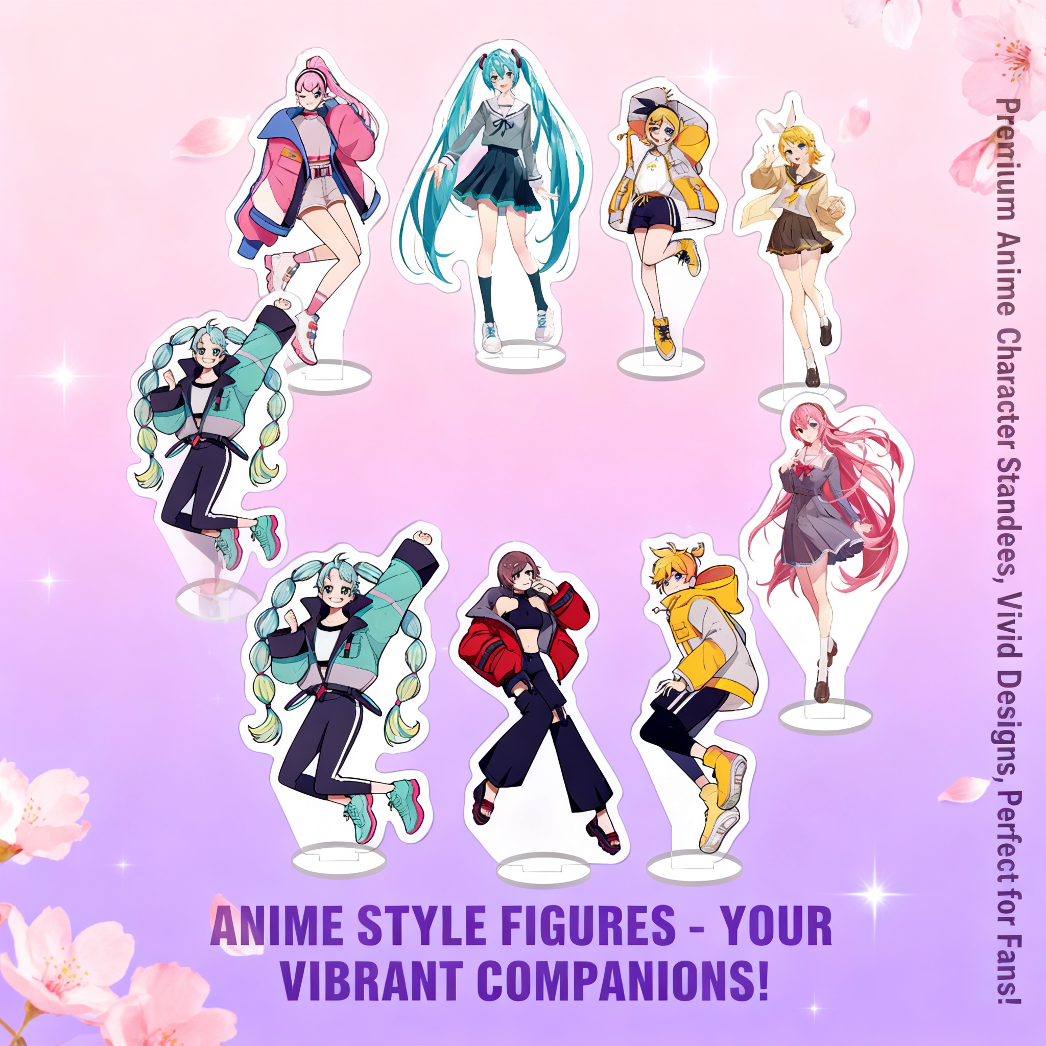 Anime Game Accessories Hatsune Miku Acrylic Stand Decor Creative Small Ornaments Cute Collectible Figure Merchandise