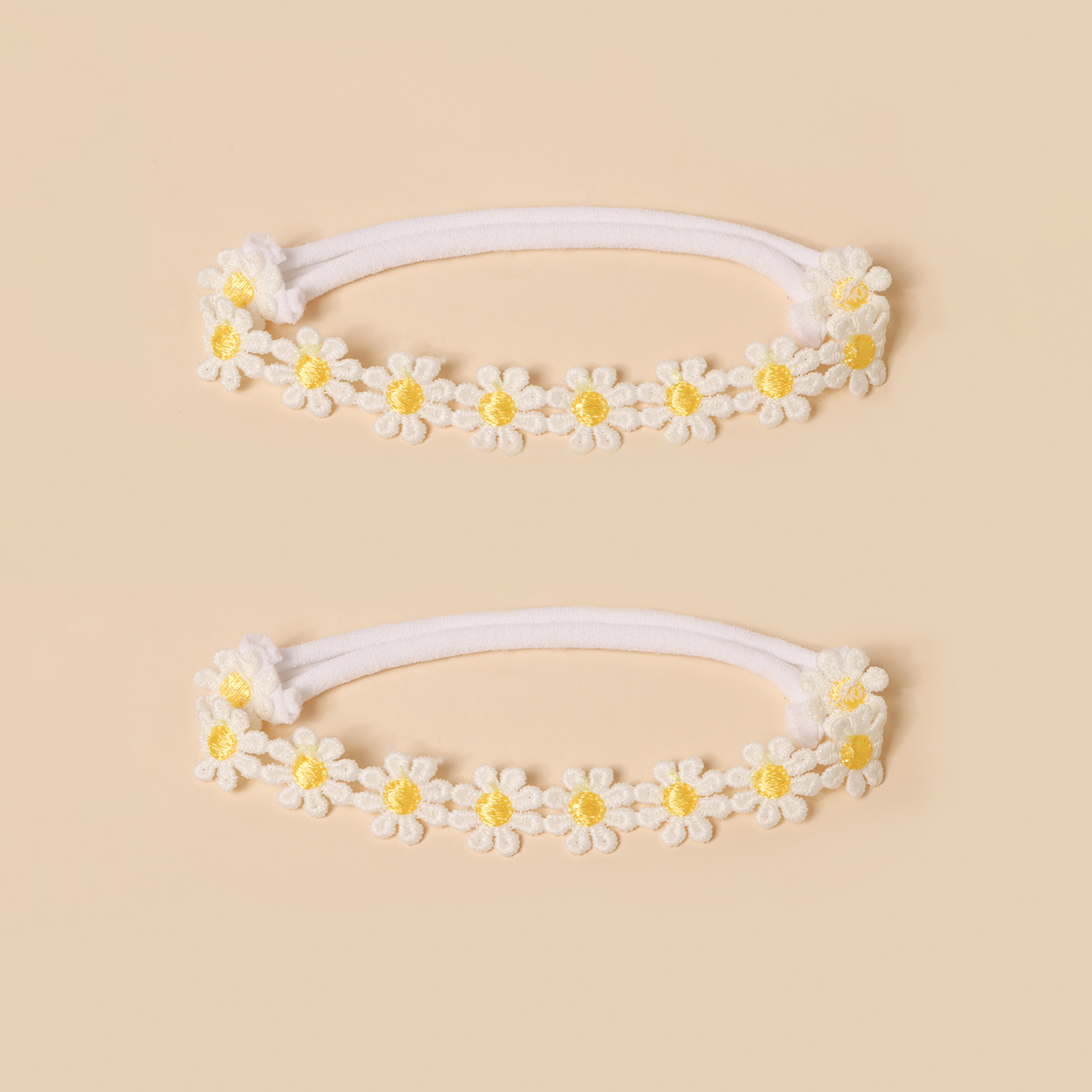 2Pcs/set New Daisy Sunflower Headband Baby Cute Little Fresh Headwear Elastic Hair Accessories For Newborn Photography Dress Up