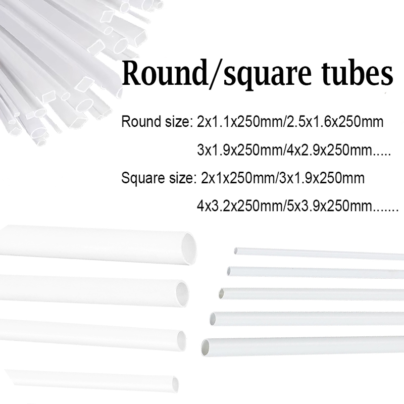 ABS Round Tube Plastic Hollow Tube Diameter 3mm/4mm/5mm/6mm/8mm/10mmDIY Handmade Sand Table Material Model Building