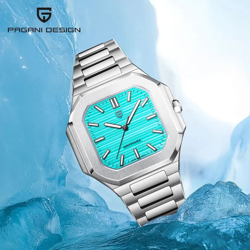 2026 New PAGANI DESIGN Top Men's Watch Luxury Ice Blue Quartz Watch For Men 5bar Sapphire Crystal VH31 Movement Luminous Clock