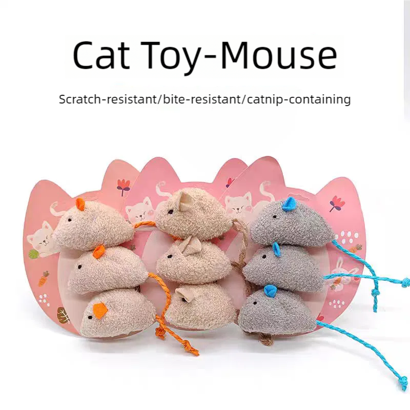 Mix Pet Toy Catnip Mice Cats Toys Fun Plush Mouse Cat Toy For Kitten