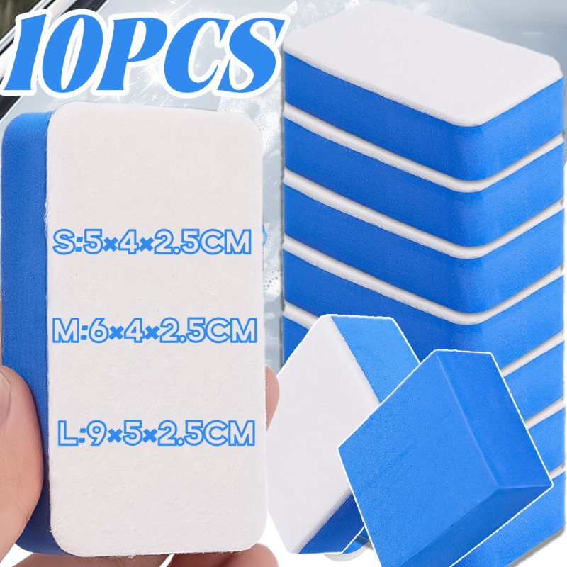 Car Glass Oil Film Cleaning Sponge Wiper Polishing Sponges Car Windshield Wool Felt Brush Oil Dusty Removal Tools Accessories