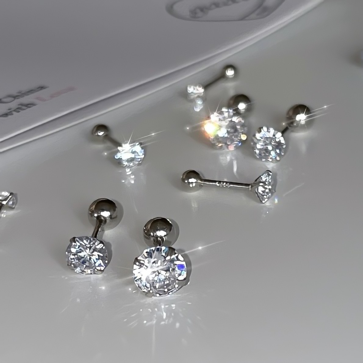 925 Silver Needle Shiny Zircon Stud Earrings Women Style Cute Sweet Jewelry Accessories Simple Fashion Jewelry Accessories