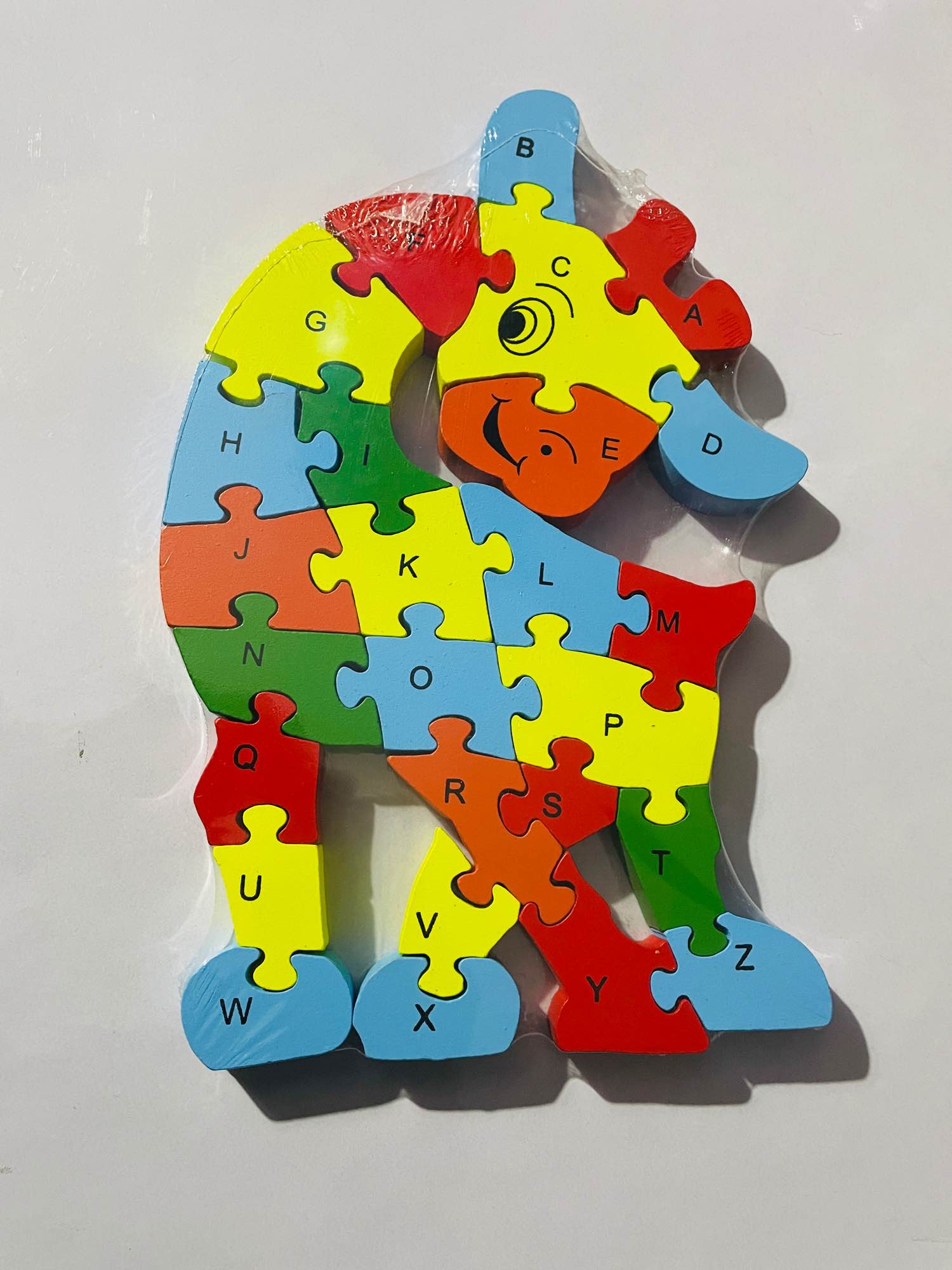 Wooden Puzzle Colorful Educational Toy With Alphabet And Number Written