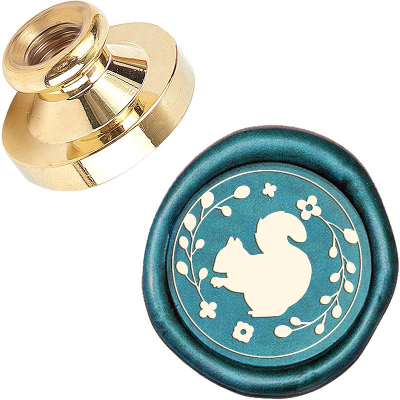 1pc Squirrel Wax Seal Stamp Head Replacement 25mm Vintage Sealing Wax Stamp Heads Only No Handle for Envelopes Cards