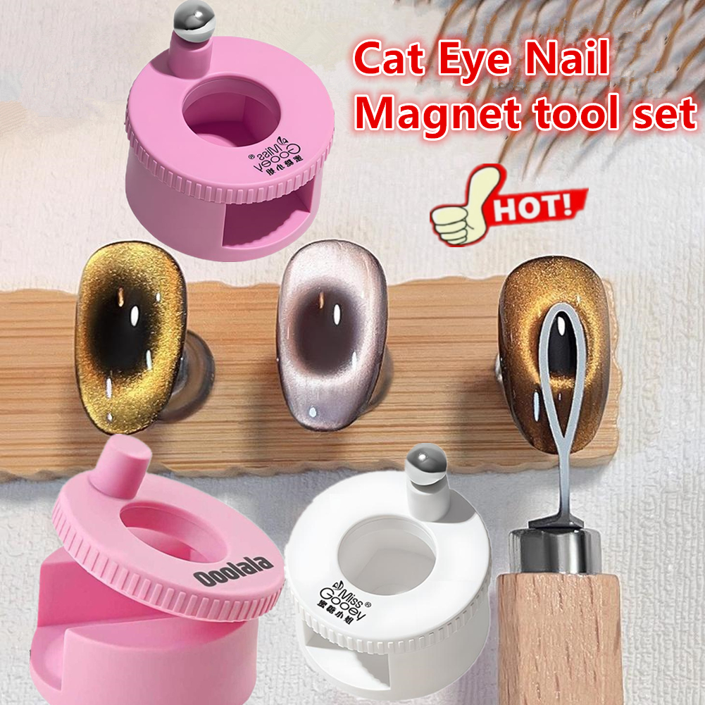 NEW Rotating Cat Eye Nail Magnet tool set Wide Light Glass Bead Effect Multi-Strong Automatic Nail Art Magnetic for Gel Nail Po