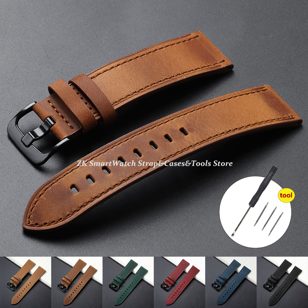 Quick Release Genuine Smart Watch Leather Strap 20mm 22mm for Gear S3 Women Men Watchband for Watch Band