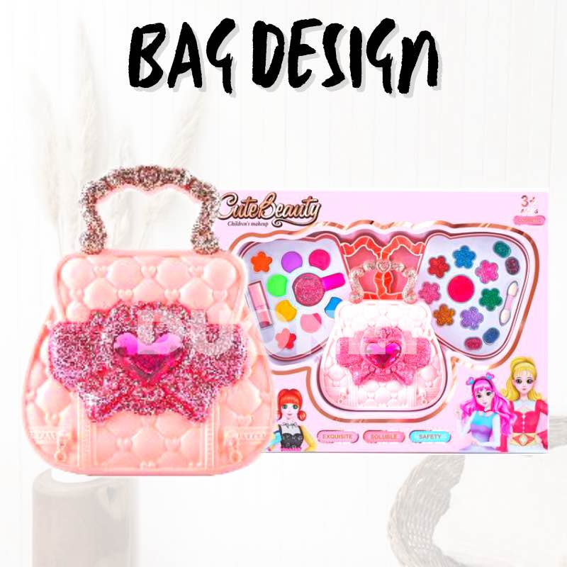 Makeup Kit for Kids - CuteBeauty Washable Cosmetic Set with Handbag