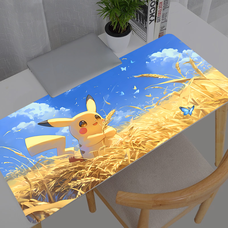 Extra Large Gaming Mouse Pad Pokemon Pikachu Computer Gamer Laptop Keyboard Carpet Mouse Mat Non-Slip Table Rug