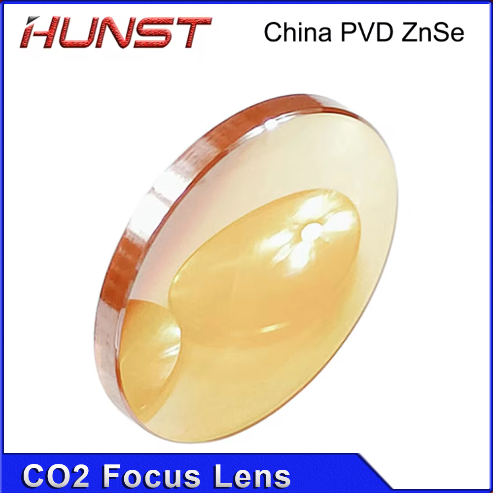 HUNST China Co2 PVD ZnSe Focus Lens Dia 12mm 18mm 19mm 20mm FL 38.1 50.8 63.5 76.2 101.6mm For Laser Engraving Cutting Machine