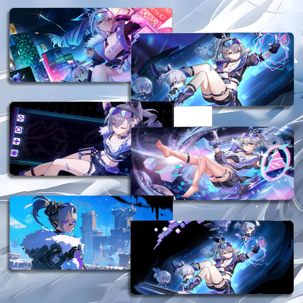 GameCharacter HackerHonkai Star Rail Silver W-Wolf Mouse Pad Mousepad Large Gaming LockEdge Thickened PC Table Desk Mat