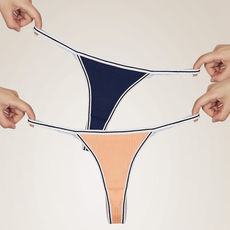 Women's cotton seamless thong one-piece low-waist antibacterial underwear Yoga girls sports fitness T pants