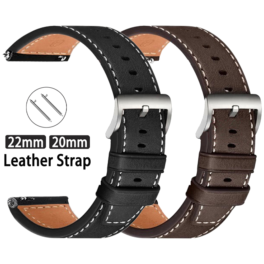 20mm 22mm Watchband for Huawei Watch GT6 GT5 GT4 GT3 Gt2e Pro 42 46mm Ultimate 2 Leather Strap For Mi watch 5 S4 S1 Active Bands
