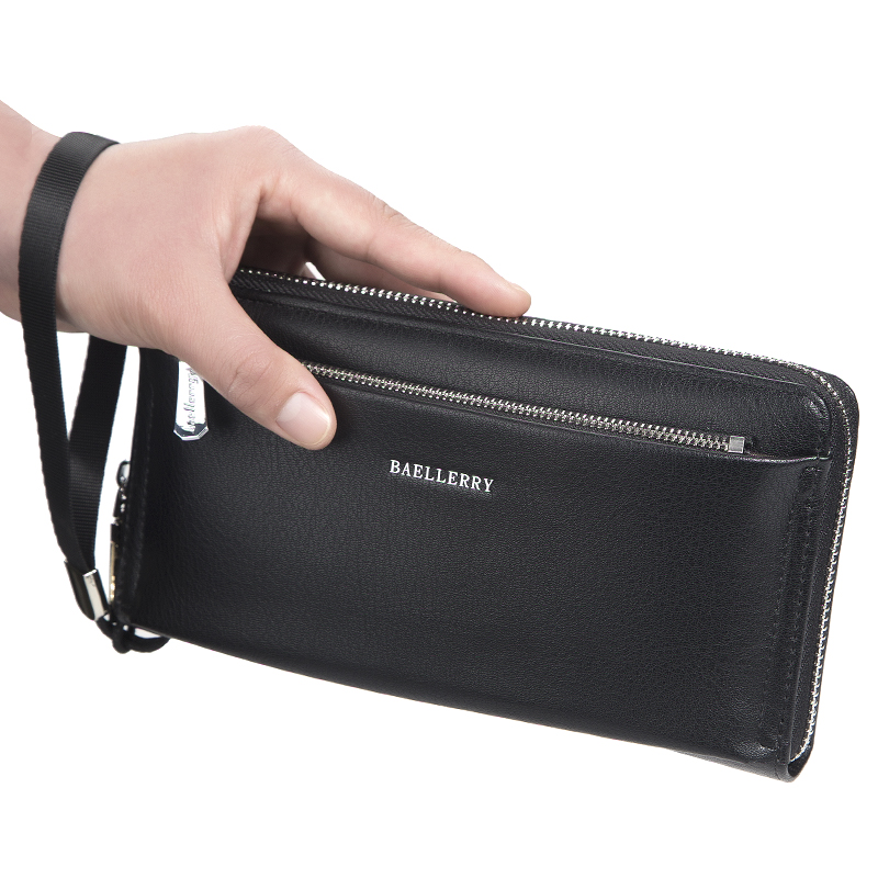 Baellerry's New Men's Long Wallet, Portable Wrist Bag, Large Capacity Storage Bag, the Perfect for Business Men