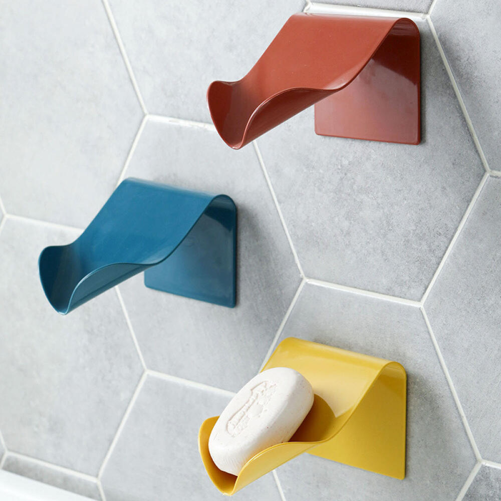Wall Mounted Soap Rack Soap Box, Self-Draining Multi-Functional Storage Design, For Bathroom Shower Sink Countertop Home Toilet