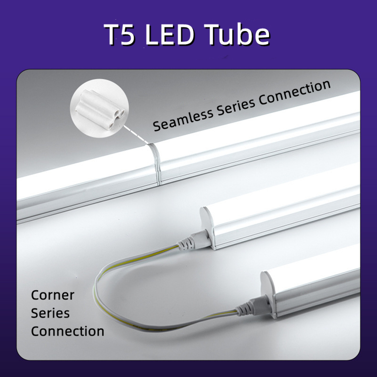 1Pcs/2Pcs T5 LED Light 15W 50cm No Flicker Smart IC Driver,AC85V-265V Replaceable Fluorescent Tube Bulb For Kitchen Wall Ceiling
