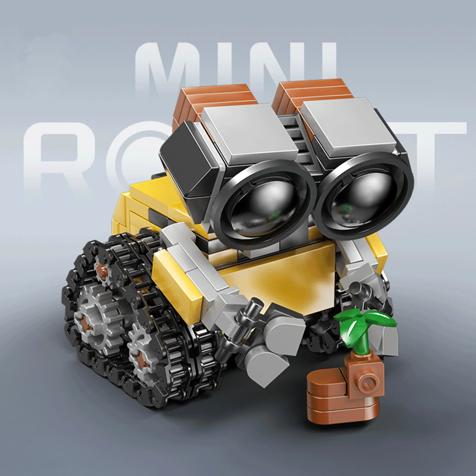 MOC Space Cute Robot Droid Science Fiction Cartoon Figure Technical Model Building Block Brick Diy Toy