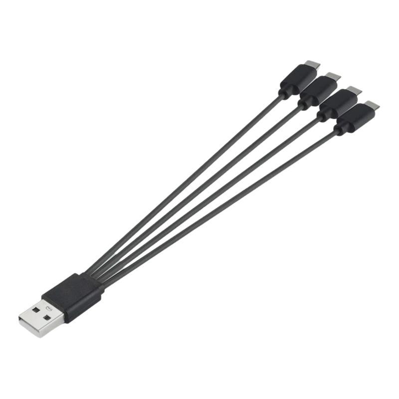 Hot Sale 1Pcs 4 In 1 Multi-USB C Splitter Charging Cord For Tablet Laptop PC USB Type C Fast Charging Data Cables